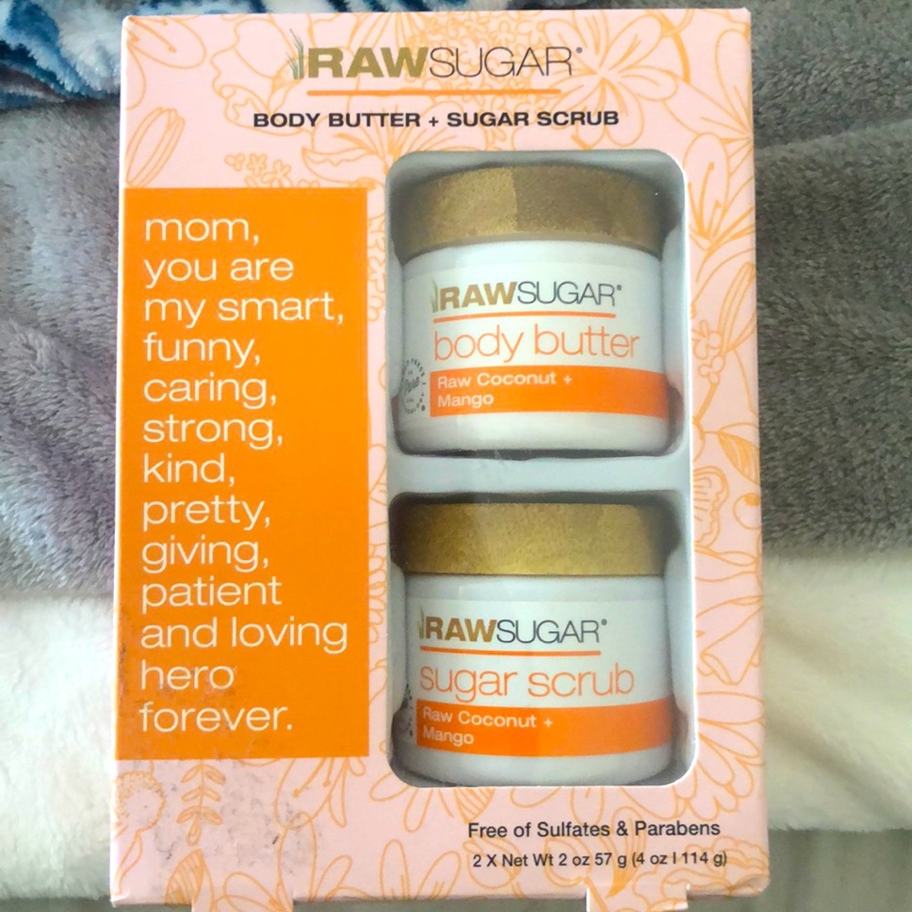 RAWSugar body butter & body scrub gift set